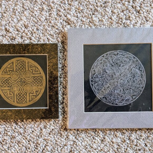 Authentic Handmade Brass Rubbings - Celtic Knotwork & Stirling Pictish Designs - Picture 2 of 8